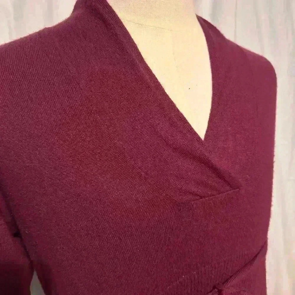 Oh Baby By Motherhood Plum Colored Tie Waist Maternity Top. Womens Size Large. - Picture 3 of 5